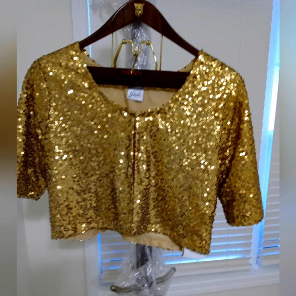 NWOT Gold Sequence Belero Jacket